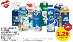 PENNY Österreichische vollmilch aus ihrer region Angebot