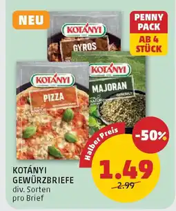 PENNY Kotányi gewürzbriefe Angebot