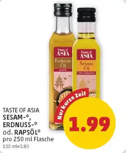 PENNY Taste of asia sesam- erdnuss- od. rapsöl Angebot