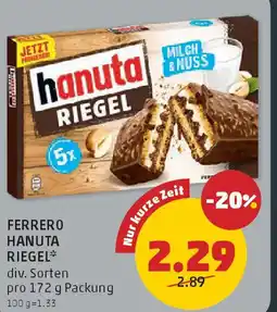 PENNY Ferrero hanuta riegel Angebot