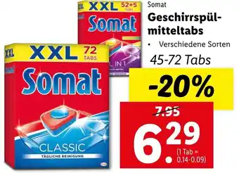 Lidl Somat Geschirrspül Mitteltabs Angebot
