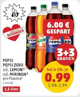 PENNY Pepsi pepsi zero od. lemon od. mirinda Angebot