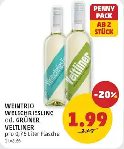 PENNY Weintrio welschriesling od. grüner veltliner Angebot