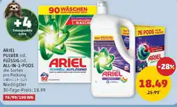 PENNY Ariel pulver od. flüssig od. all in 1 pods Angebot