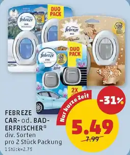 PENNY Febreze car od. bad erfrischer Angebot
