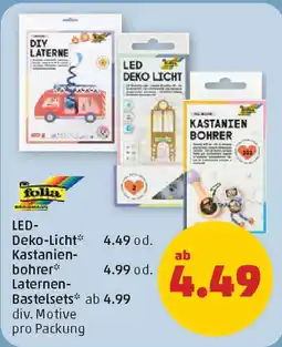 PENNY LED Deko Licht Kastanien bohrer Laternen Bastelsets Angebot