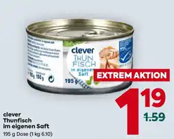 Billa clever Thunfisch im eigenen Saft Angebot