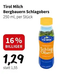 Der Grissemann Tirol Milch Bergbauern Schlagobers Angebot