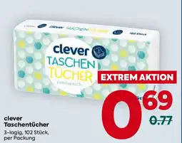 Billa clever Taschentücher Angebot