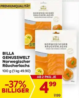 Billa Billa genusswelt norwegischer räucherlachs Angebot