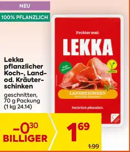 Billa Lekka pflanzlicher koch-, land- od. kräuter- schinken Angebot