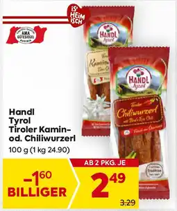 Billa Handl tyrol tiroler kamin- od. chiliwurzerl Angebot