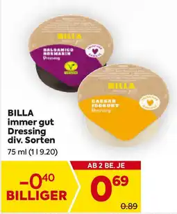 Billa Billa immer gut dressing Angebot