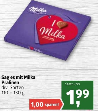 ADEG Sag Es Mit Milka Pralinen 110-130 g Angebot