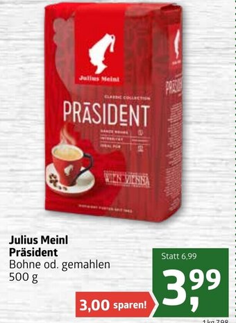 ADEG Julius Meinl Präsident 500 g Angebot
