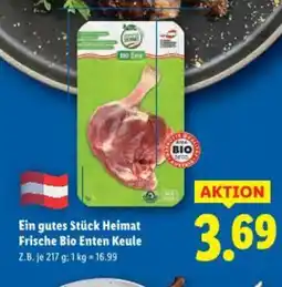 Lidl Ein gutes stück heimat frische bio enten keule Angebot