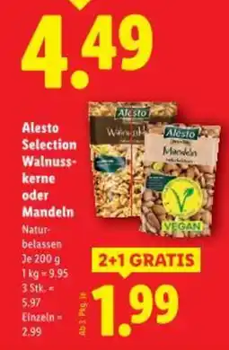 Lidl Alesto selection walnuss kerne oder mandeln Angebot