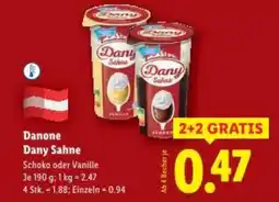Lidl Danone Dany Sahne Angebot