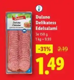 Lidl Dulano delikatess edelsalami Angebot
