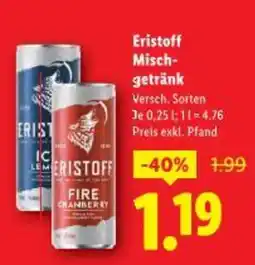 Lidl Eristoff misch getränk Angebot