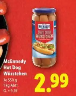 Lidl Mcennedy hot dog würstchen Angebot
