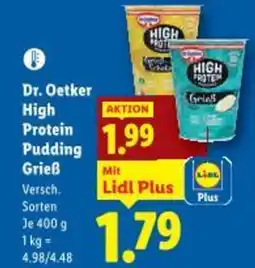 Lidl Dr. oetker high protein pudding grieß Angebot