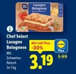 Lidl Chef select lasagne bolognese Angebot