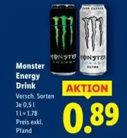 Lidl Monster energy drink Angebot