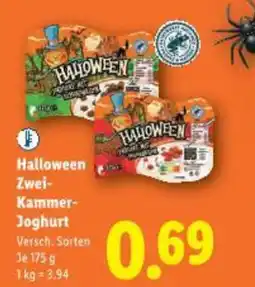 Lidl Halloween zwei- kammer- joghurt Angebot