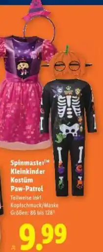 Lidl Spinmaster kleinkinder kostüm paw-patrol Angebot