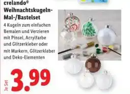 Lidl crelando Weihnachtskugeln- Mal-/Bastelset Angebot