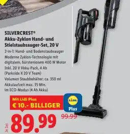 Lidl Silvercrest akku-zyklon hand- und stielstaubsauger-set, 20 v Angebot