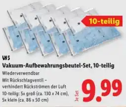 Lidl Vakuum-aufbewahrungsbeutel-set, 10-teilig Angebot