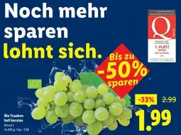 Lidl Bio trauben hell kernlos Angebot