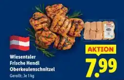 Lidl Wiesentaler frische hendl oberkeulenschnitzel Angebot