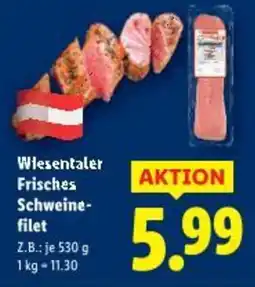 Lidl Wiesentaler frisches schweine- filet Angebot