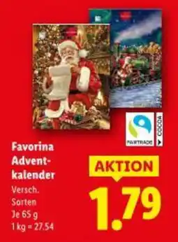 Lidl Favorina advent- kalender Angebot