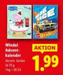 Lidl Windel advent- kalender Angebot