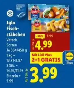 Lidl Iglo fisch- stäbchen Angebot