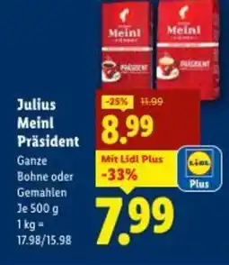 Lidl Julius meinl präsident Angebot