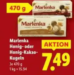 Lidl Marlenka honig- oder honig-kakao- kugeln Angebot