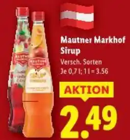 Lidl Mautner Markhof Sirup Angebot
