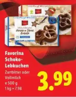 Lidl Favorina schoko- lebkuchen Angebot
