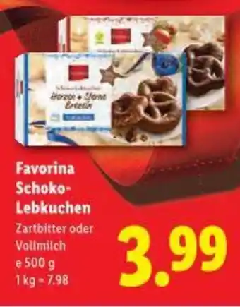 Lidl Favorina schoko- lebkuchen Angebot