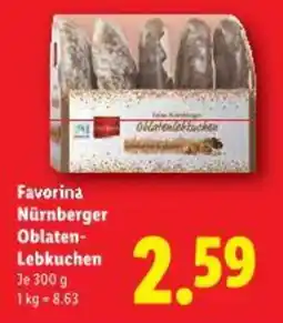 Lidl Favorina nürnberger oblaten- lebkuchen Angebot