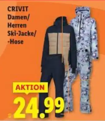 Lidl Crivit damen/ herren ski-jacke/ -hose Angebot