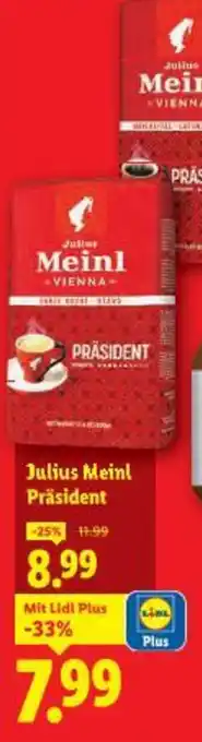 Lidl Julius meinl präsident Angebot