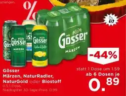 Unimarkt Gösser Märzen, NaturRadler, NaturGold oder Biostoff Angebot