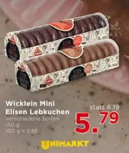 Unimarkt Wicklein Mini Elisen Lebkuchen Angebot