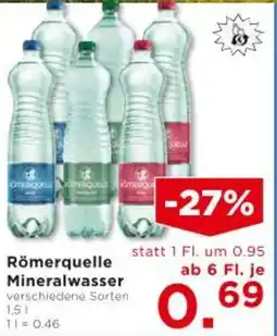 Unimarkt Römerquelle Mineralwasser Angebot